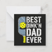 Bester Dink'N Dad Ever Pickleball Mitteilungskarte (Rückseite)