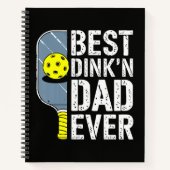 Bester Dink'N Dad Ever Pickleball Notizblock (Vorderseite)