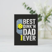 Bester Dink'N Dad Ever Pickleball Postkarte (Stehend Vorderseite)
