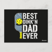 Bester Dink'N Dad Ever Pickleball Postkarte (Rückseite)