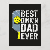 Bester Dink'N Dad Ever Pickleball Postkarte (Vorderseite)