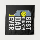 Bester Dink'N Dad Ever Pickleball Wandteppich (Vorderseite (Horizontal))