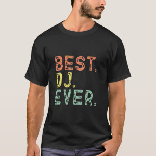 Bester Dj je Vintag Retro-Geschenk Weihnachten T - T-Shirt