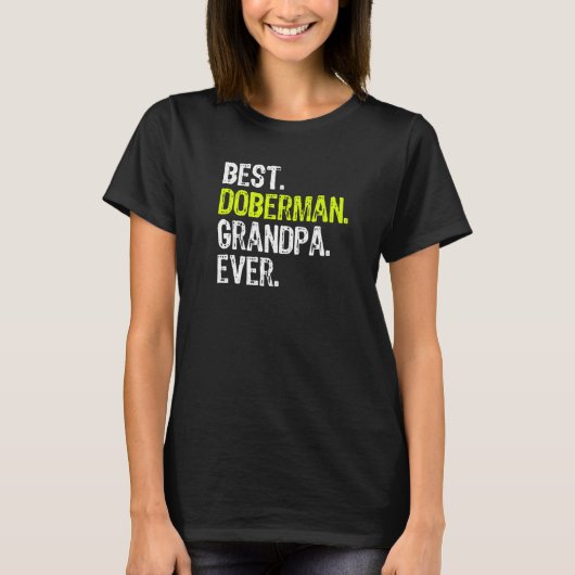 Bester Doberman Opa je Hund T-Shirt (Vorderseite)