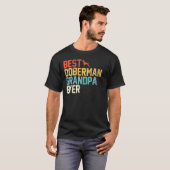 Bester Doberman Opa je Retro Opa T-Shirt (Vorne ganz)