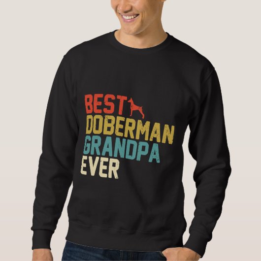 Bester Doberman Opa je Retro Sweatshirt (Vorderseite)