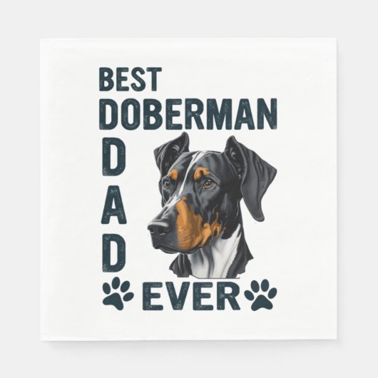 Bester Doberman-Vater je Serviette (Vorderseite)