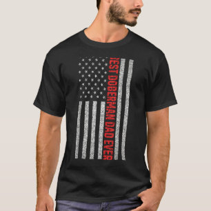 Bester Doberman-Vater je US-amerikanische Flagge f T-Shirt