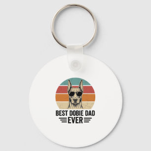Bester Dobermann-Vater aller Zeiten Vintage Doberm Schlüsselanhänger