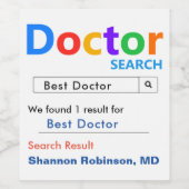 Bester Doctor Award Weinetikett (Einzelnes Label)