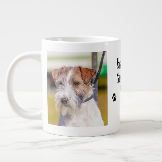 Bester Dog Opa je Foto Hund Jumbo-Tasse (Links)