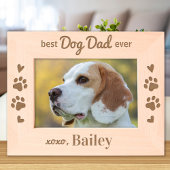 Bester DOG-VATER aller Zeiten - Foto aus Personali Geätzte Rahmen