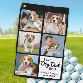Bester DOG-VATER je - Golfer - Personalisiert 5 Fo Golfhandtuch