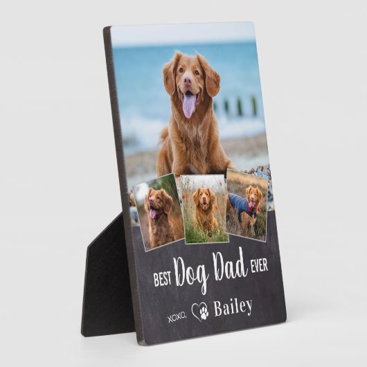 Bester DOG-VATER je Personalisiert 4 Pet Fotomater Fotoplatte (Seite)