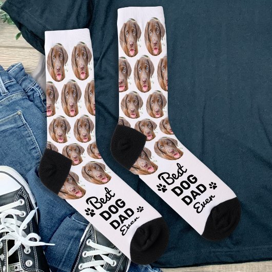 Bester DOG-VATER je Personalisierte Niedliche Foto Socken