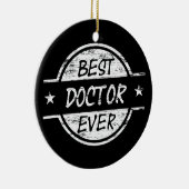 Bester Doktor Ever White Keramikornament (Rechts)