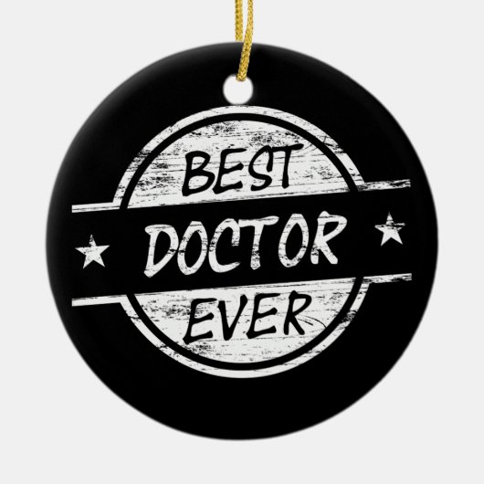 Bester Doktor Ever White Keramikornament (Vorne)