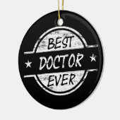 Bester Doktor Ever White Keramikornament (Links)