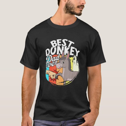 Bester Donkey-Vater je Retro-Bauer Tier Donk T-Shirt (Vorderseite)