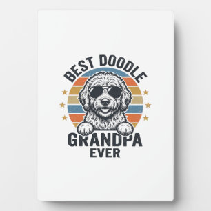 Bester Doodle-Opa überhaupt Vintage-Hund-Shirt-Des Fotoplatte