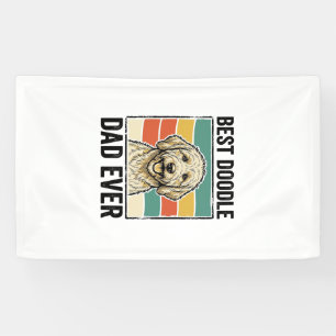 Bester Doodle-Vater Aller Zeiten Vintage-Hund-Shir Banner