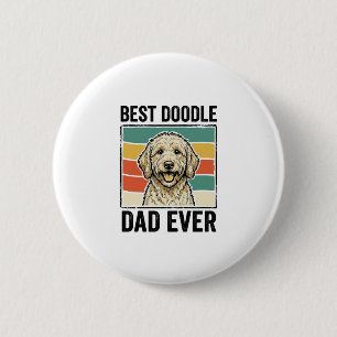 Bester Doodle-Vater Aller Zeiten Vintage-Hund-Shir Button