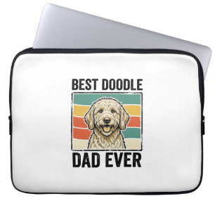 Bester Doodle-Vater Aller Zeiten Vintage-Hund-Shir Laptopschutzhülle