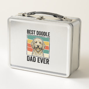 Bester Doodle-Vater Aller Zeiten Vintage-Hund-Shir Metall Brotdose
