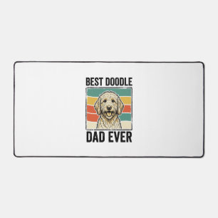 Bester Doodle-Vater Aller Zeiten Vintage-Hund-Shir Schreibtischunterlage