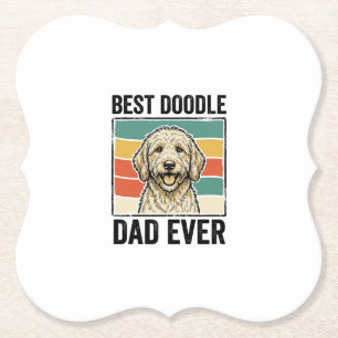 Bester Doodle-Vater Aller Zeiten Vintage-Hund-Shir Untersetzer