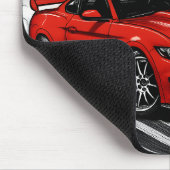 Bester Driftwagen Rotes Muscle Mousepad (Ecke)