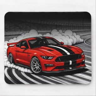 Bester Driftwagen Rotes Muscle Mousepad