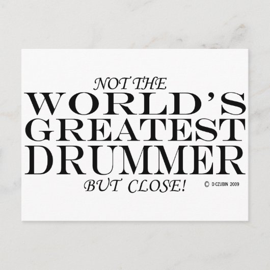 Bester Drummer Nah Postkarte (Vorderseite)