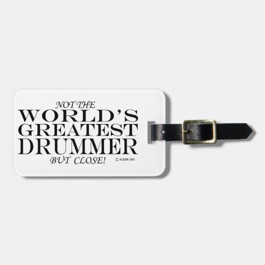 Bester Drummer Naher Gepäckanhänger (Vorderseite horizontal)