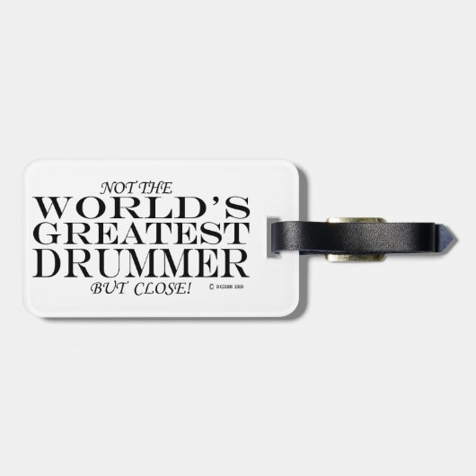 Bester Drummer Naher Gepäckanhänger (Rückseite horizontal)