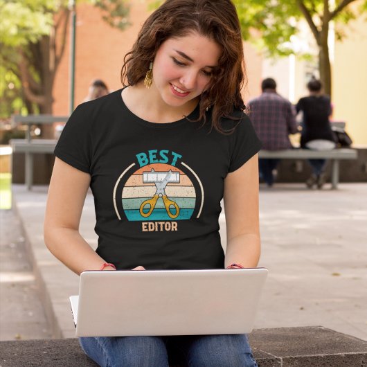 Bester Editor - Retro Film Editor T-Shirt