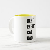 Bester Effekt' Cat-Vater Zweifarbige Tasse (Vorderseite Links)