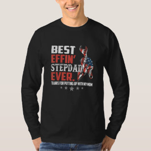 Bester Effekt Step Vater dank dem Schneiden mit m T-Shirt