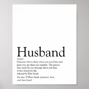 Bester Ehemann der Welt Definition Modern Lustig Poster