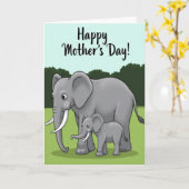 Bester Ehemann Elefant Karte (Gelbe Blume)