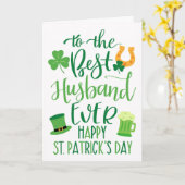 Bester Ehemann ever zum St. Patrick's Day Karte (Gelbe Blume)