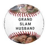 Bester Ehemann Foto Frischvermählte Hochzeit Baseb Baseball (Rückseite)