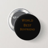 Bester Ehemann Freund der Welt Valentinstag m Button (Vorne & Hinten)