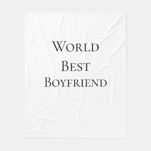 Bester Ehemann Freund der Welt Valentinstag m Fleecedecke (Vorderseite)