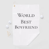 Bester Ehemann Freund der Welt Valentinstag m Golfhandtuch (Insitu)