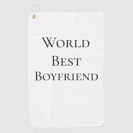 Bester Ehemann Freund der Welt Valentinstag m Golfhandtuch (Vorderseite)