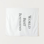 Bester Ehemann Freund der Welt Valentinstag m Wandteppich (Vorderseite (Horizontal))