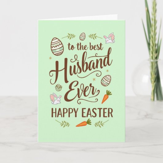 Bester Ehemann Frohe Ostern Karte (Vorderseite)