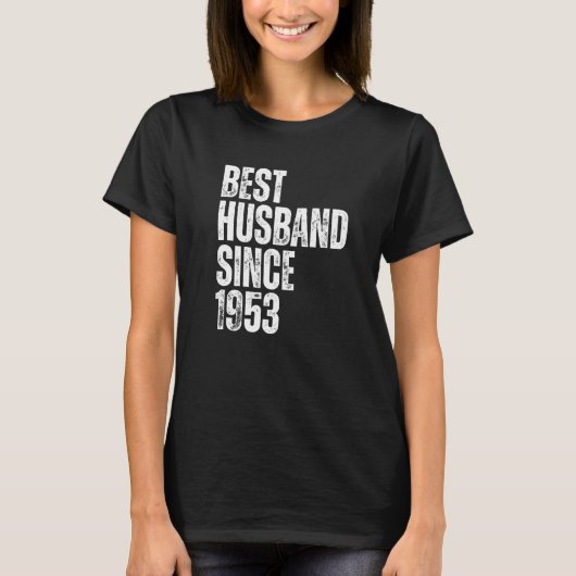 Bester Ehemann seit 1953 Vintage-Hochzeitsjubiläum T-Shirt (Vorderseite)