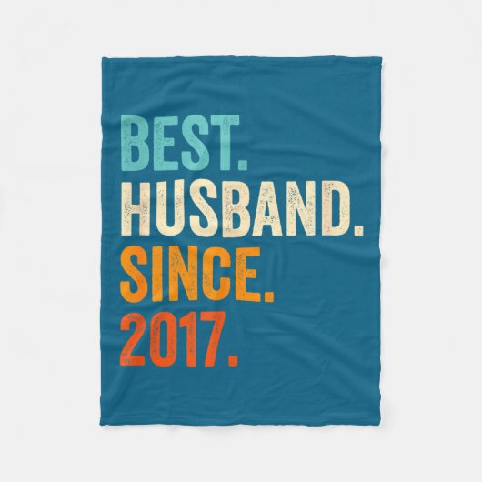 Bester Ehemann seit 2017 8. Hochzeit Fleecedecke (Vorderseite)